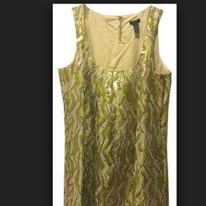 J. Crew Green & Gold Cocktail Dress 2